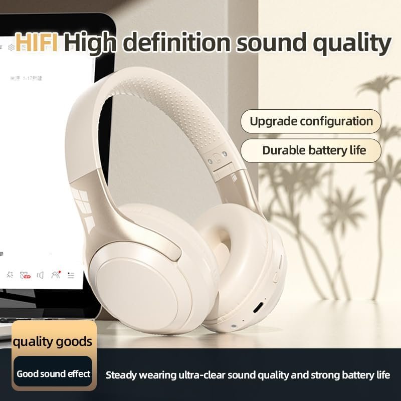 HiFi Stereo Bluetooth Wireless Over-Ear Headphones with Mic