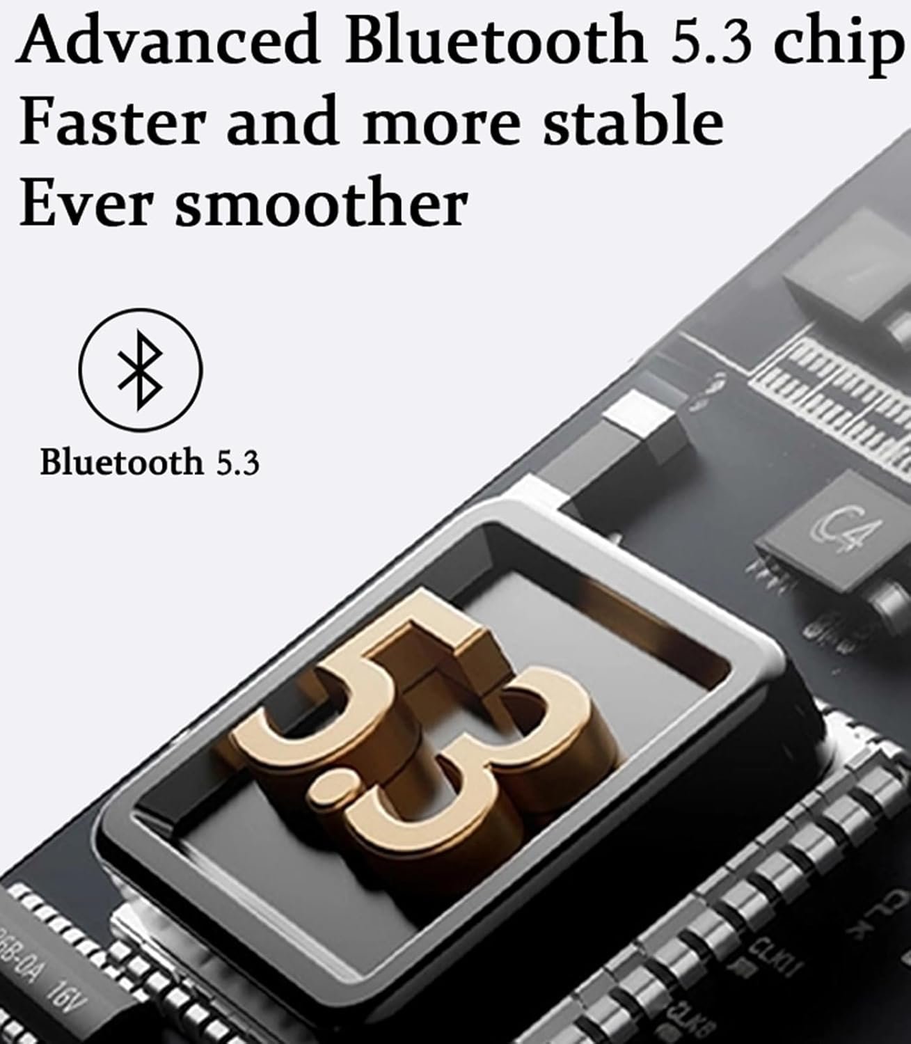 Bluetooth 5.3 Waterproof Wireless Earphones with LED Display Charging Case