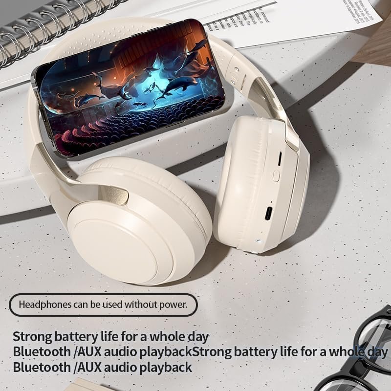 HiFi Stereo Bluetooth Wireless Over-Ear Headphones with Mic