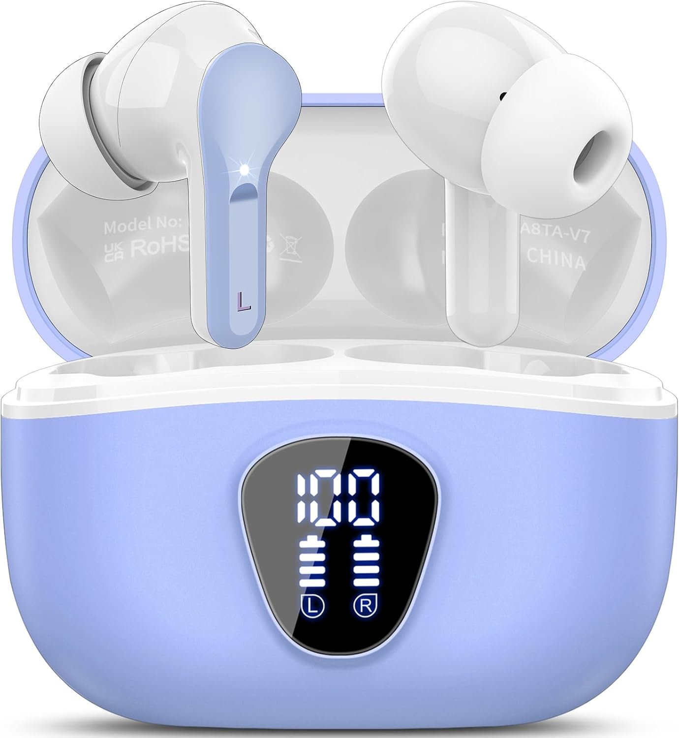 IP7 Waterproof Wireless Bluetooth Earphones with ENC Noise Cancelling Microphone