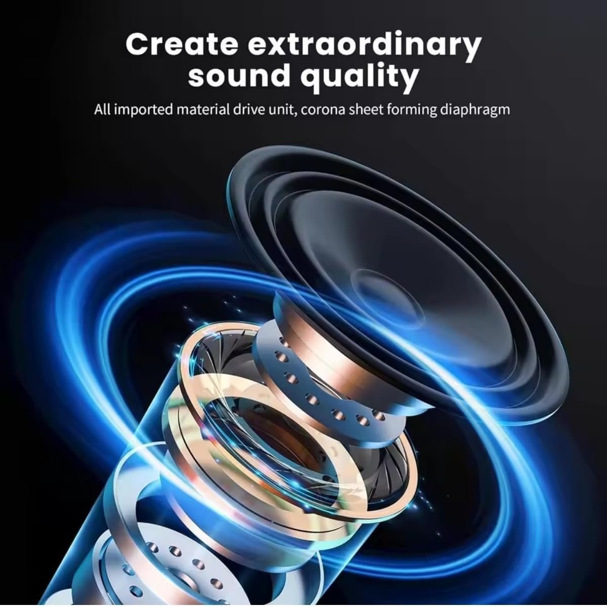 Wireless Bluetooth Headphones with Deep Bass Intelligent Noise Cancelling