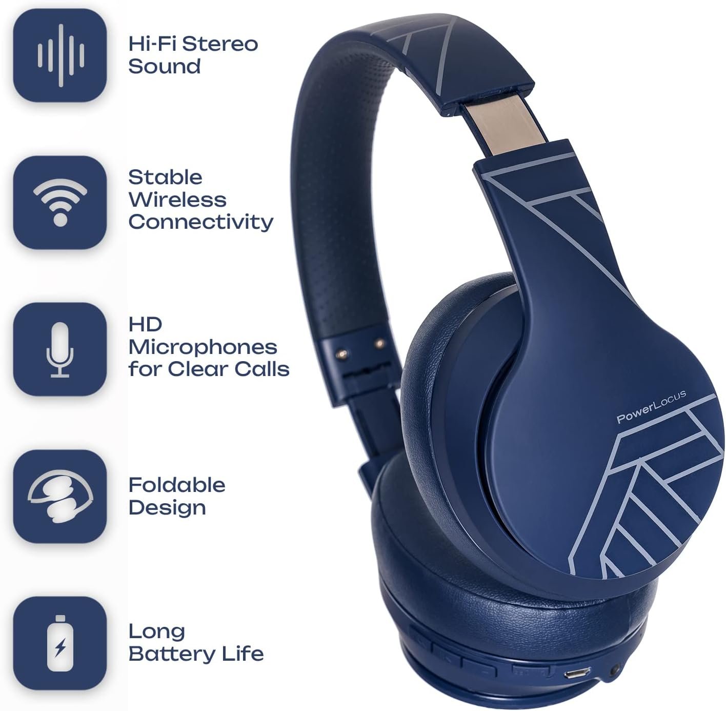 Foldable Wireless Bluetooth Over-Ear Headphones