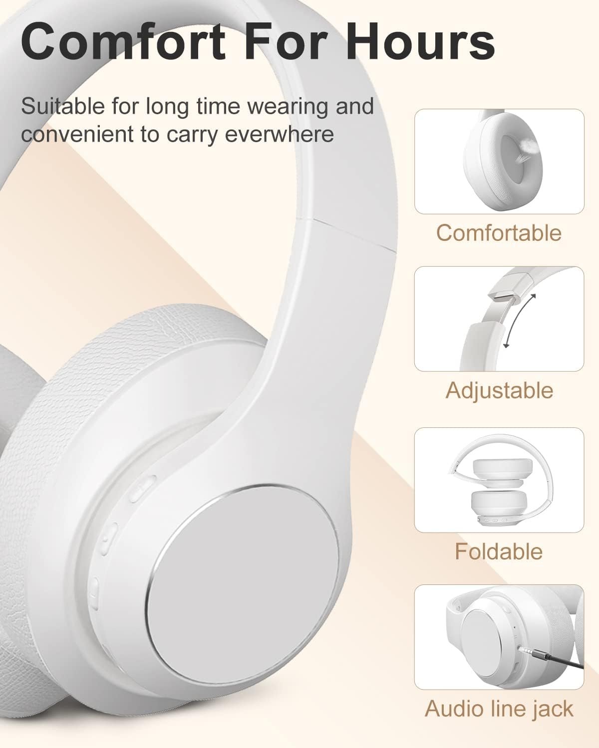 HiFi Stereo Wireless Bluetooth Headphones