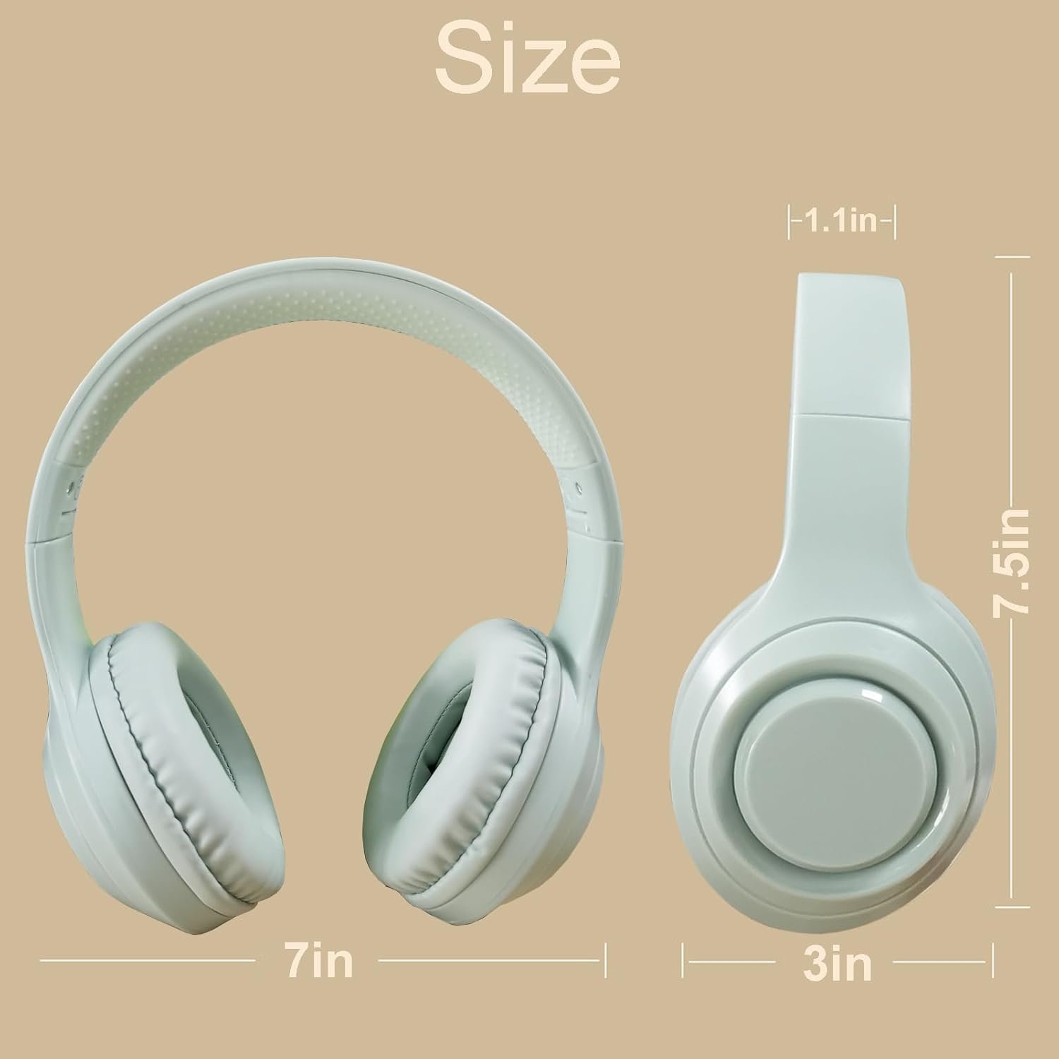 Hi-Fi Stereo Bluetooth Foldable Over-Ear Headphones with Built-in Microphone