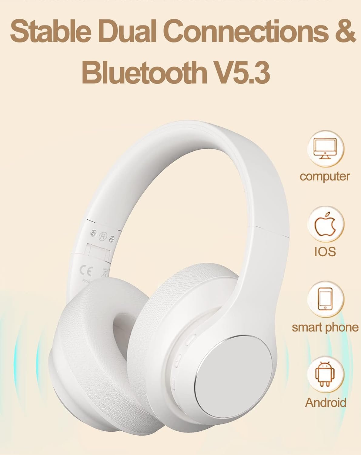HiFi Stereo Wireless Bluetooth Headphones