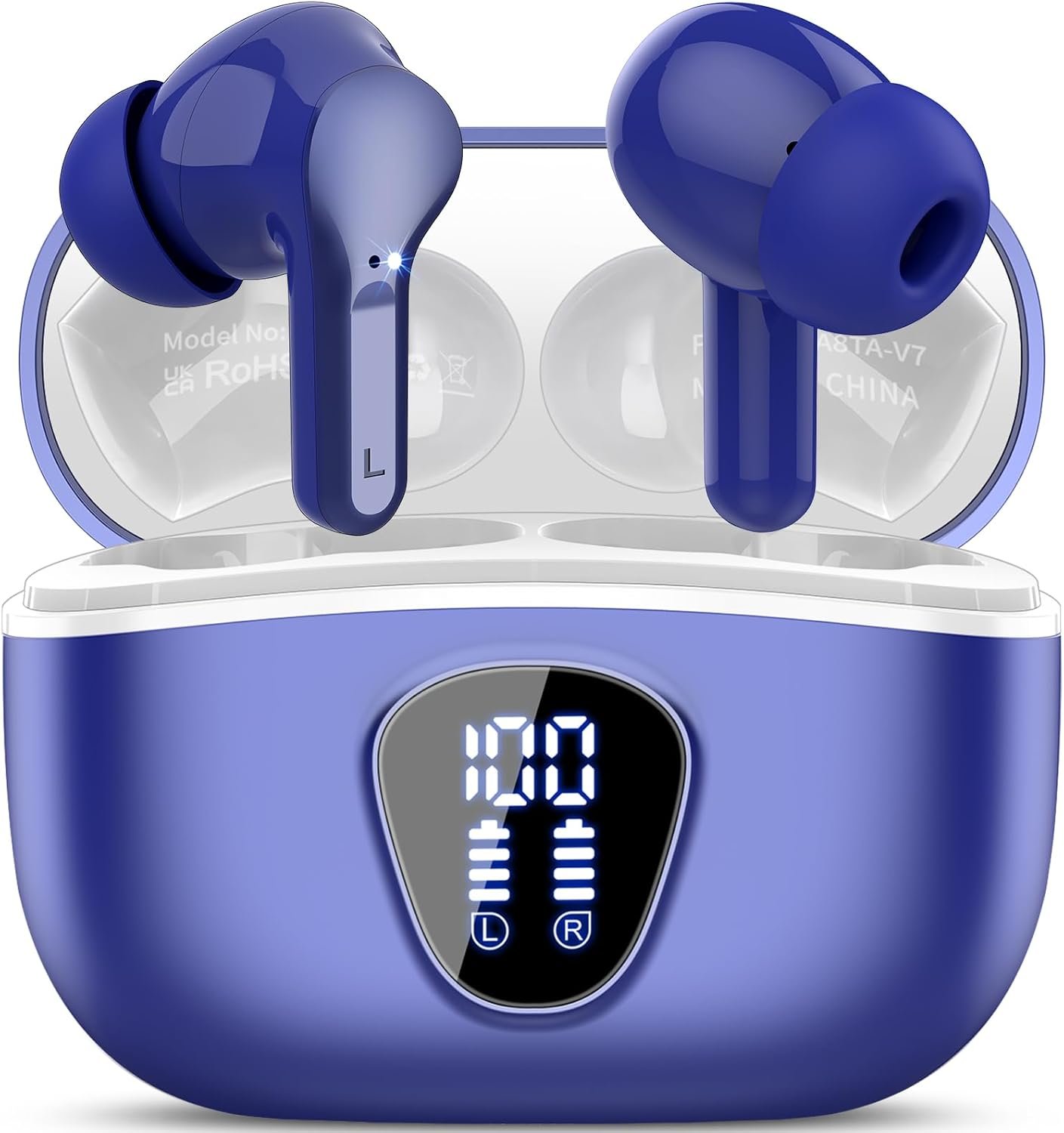 IP7 Waterproof Wireless Bluetooth Earphones with ENC Noise Cancelling Microphone