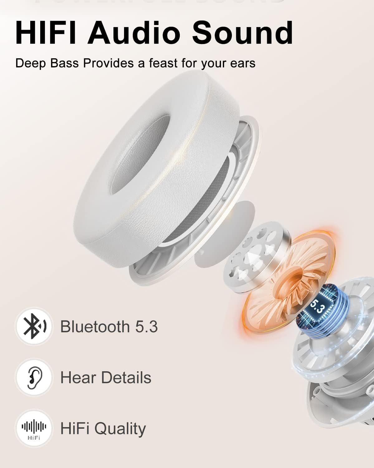 HiFi Stereo Wireless Bluetooth Headphones