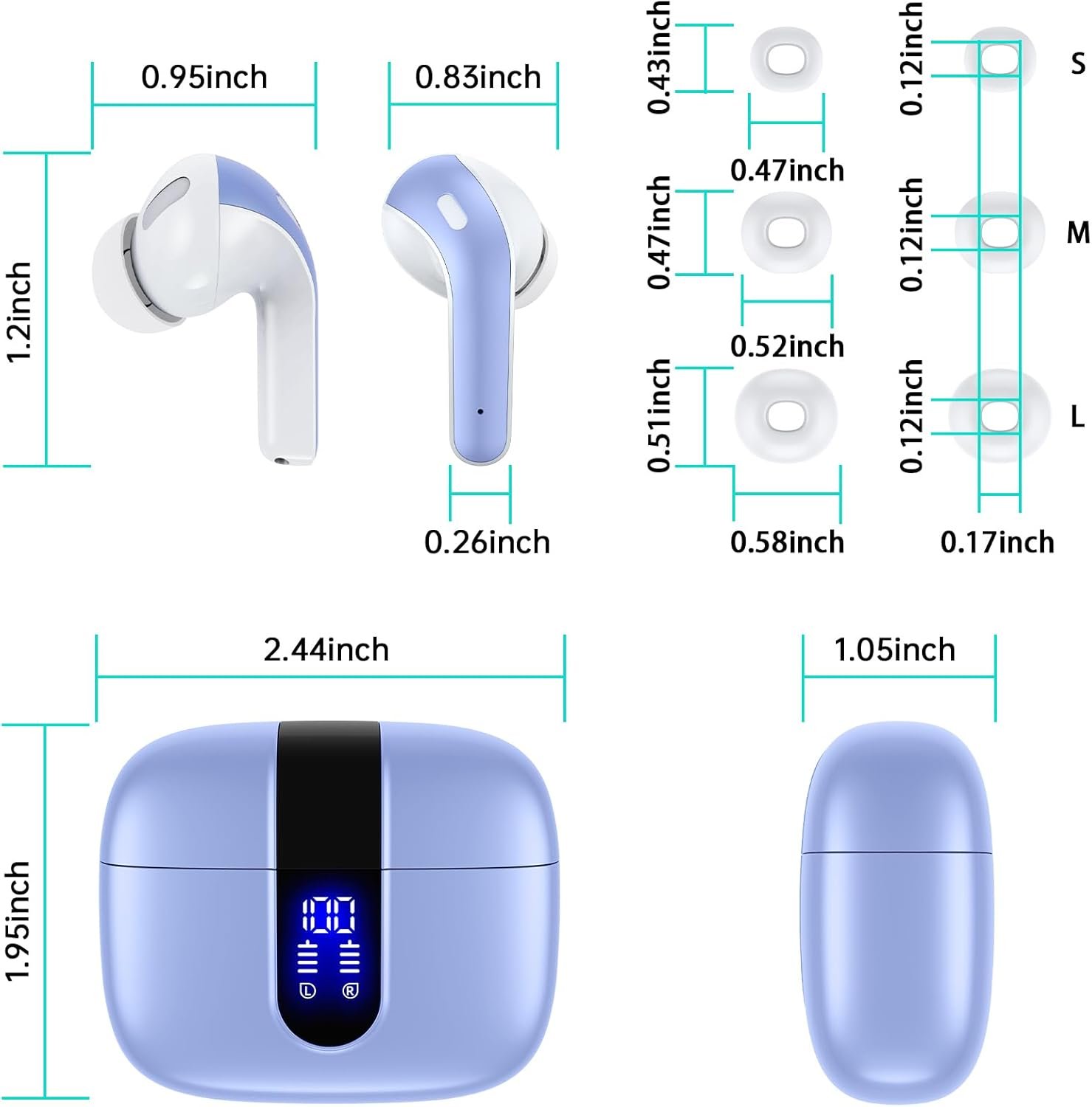 IPX5 Waterproof In-ear Wireless Bluetooth Headphones