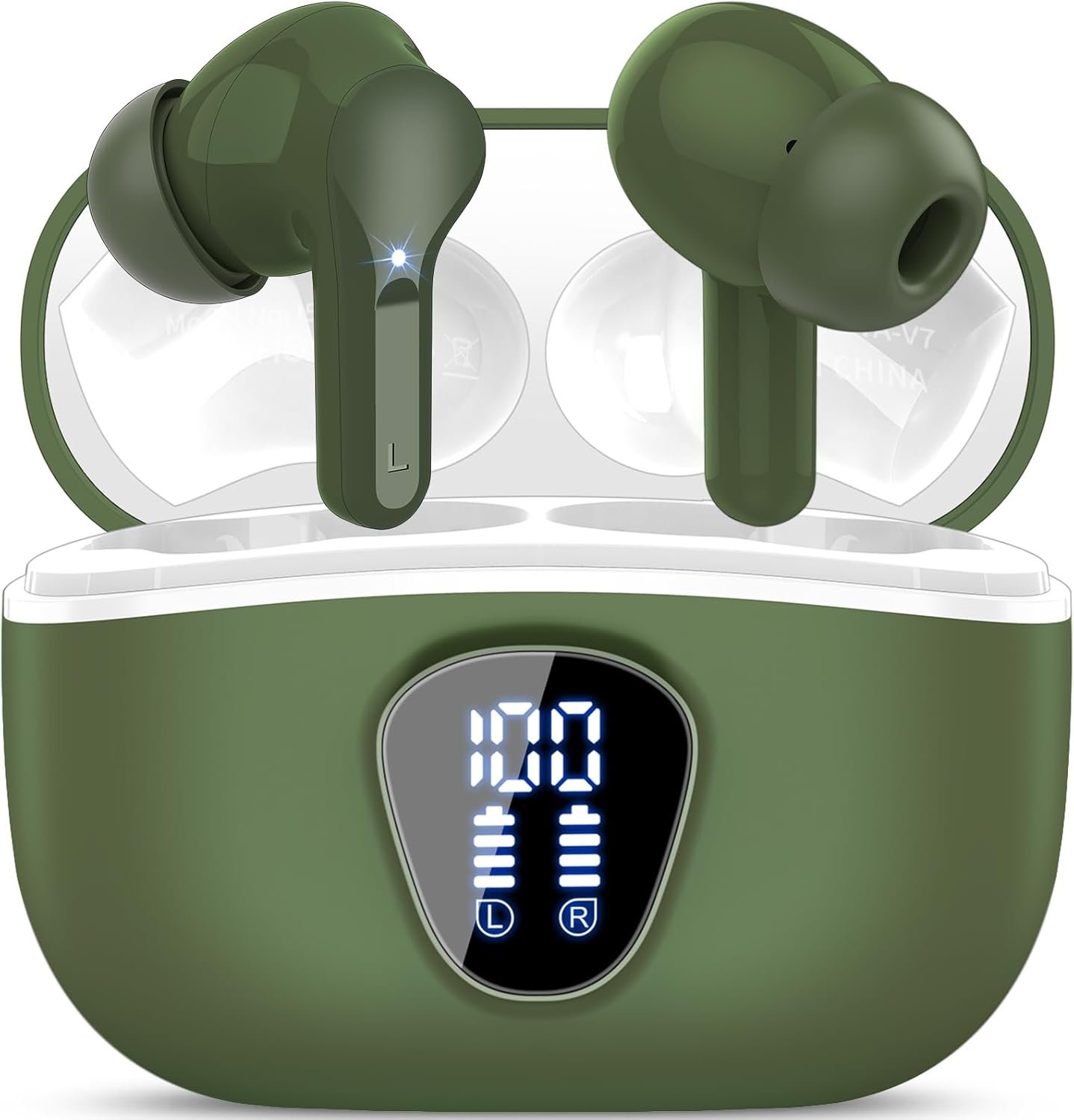 IP7 Waterproof Wireless Bluetooth Earphones with ENC Noise Cancelling Microphone