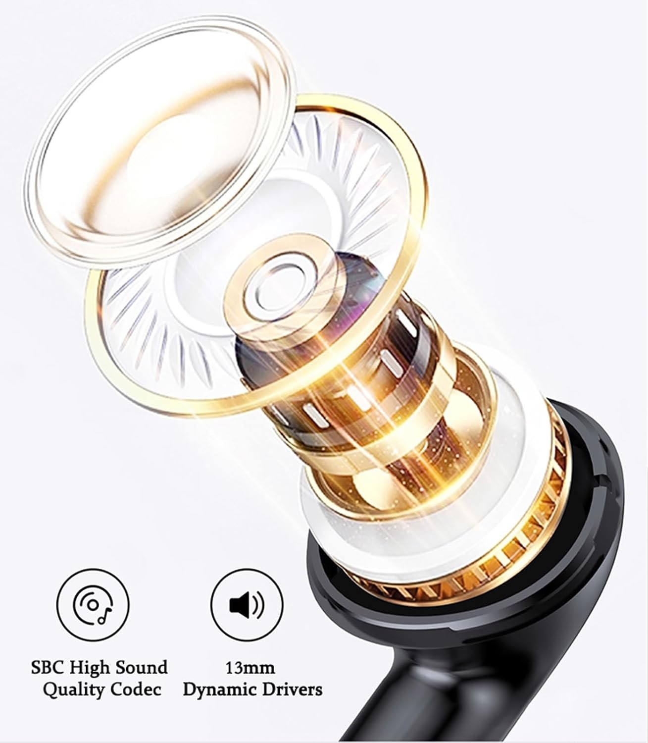 Bluetooth 5.3 Waterproof Wireless Earphones with LED Display Charging Case