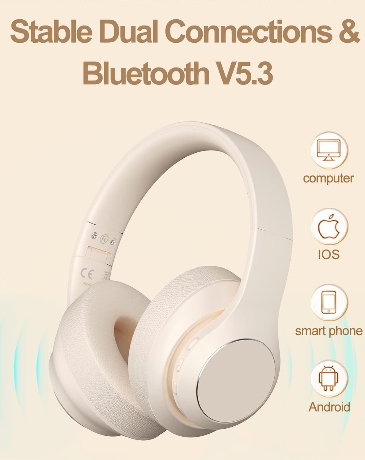HiFi Stereo Wireless Bluetooth Headphones