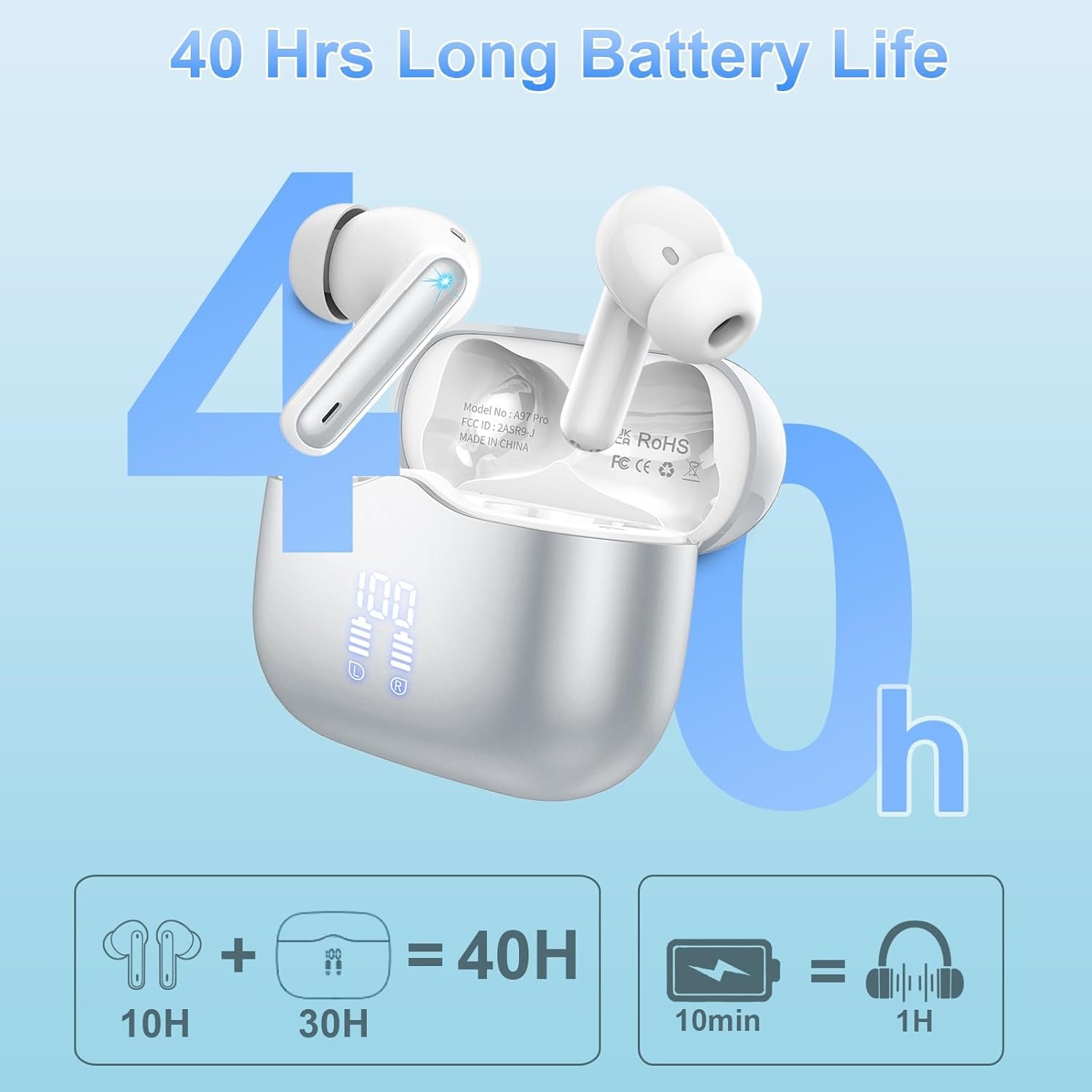 Wireless Bluetooth 5.4 In-ear Headphones