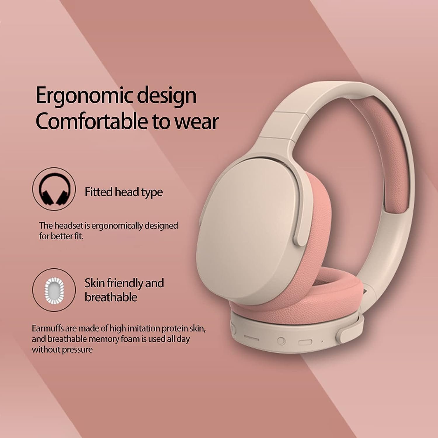 Over-ear foldable Bluetooth headset with intelligent noise cancellation