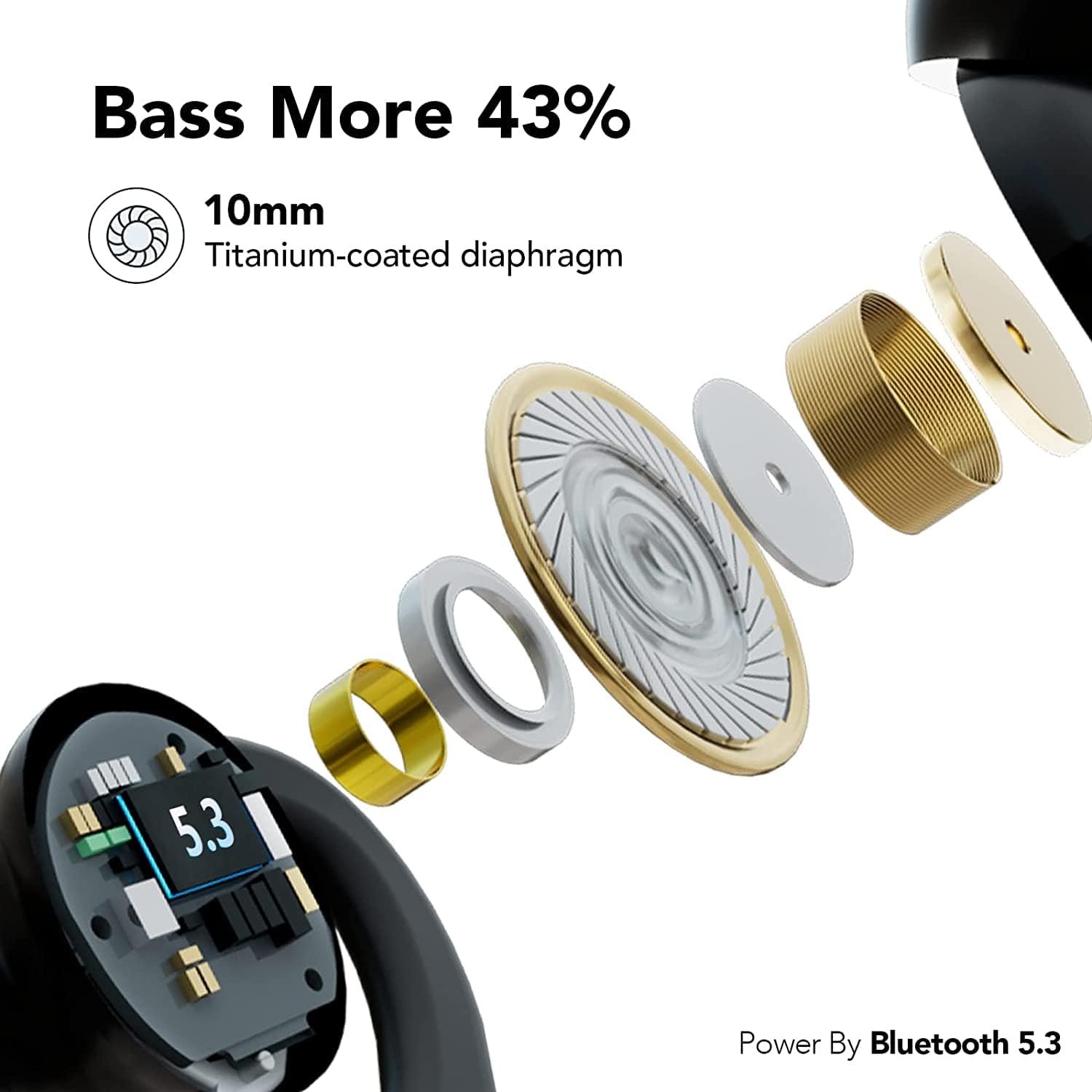 IPX7 Waterproof, Deep Bass 2.0 Bluetooth Earphones Wireless Headphones