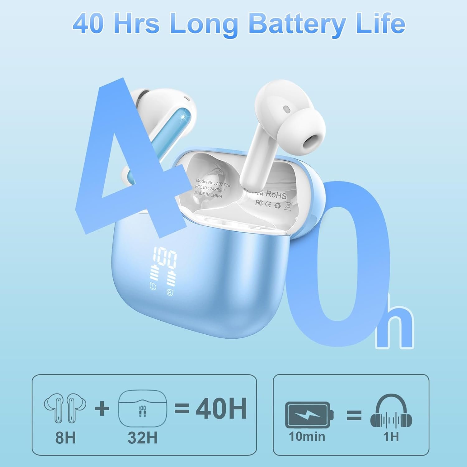 Wireless Bluetooth 5.4 In-ear Headphones