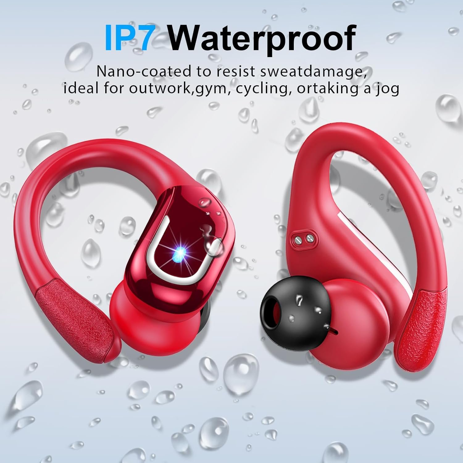 IP7 Waterproof with ENC Noise Cancelling Mic Bluetooth Earbuds