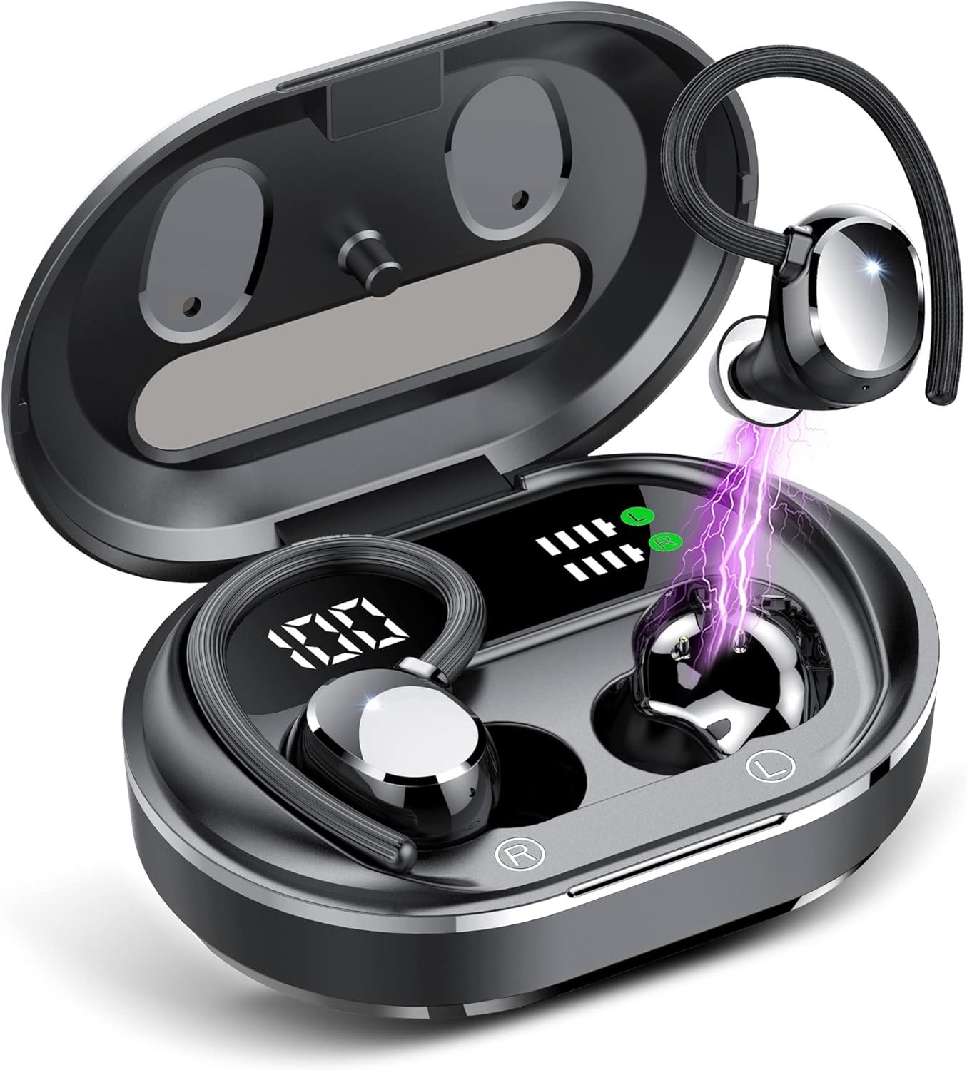 HiFi Stereo Bluetooth 5.3 In-ear Running Headphones with Earhook