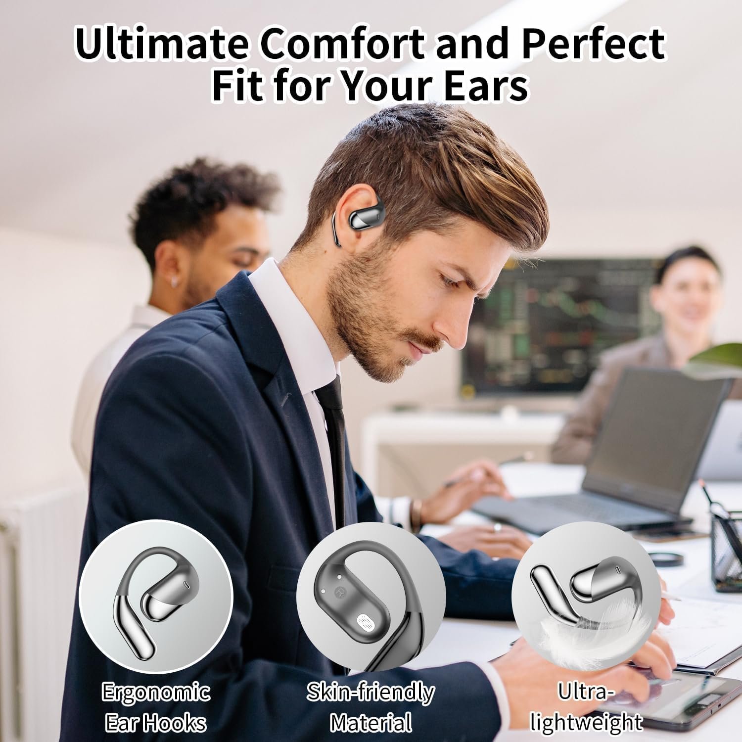 Waterproof design open bluetooth 5.4 earphones