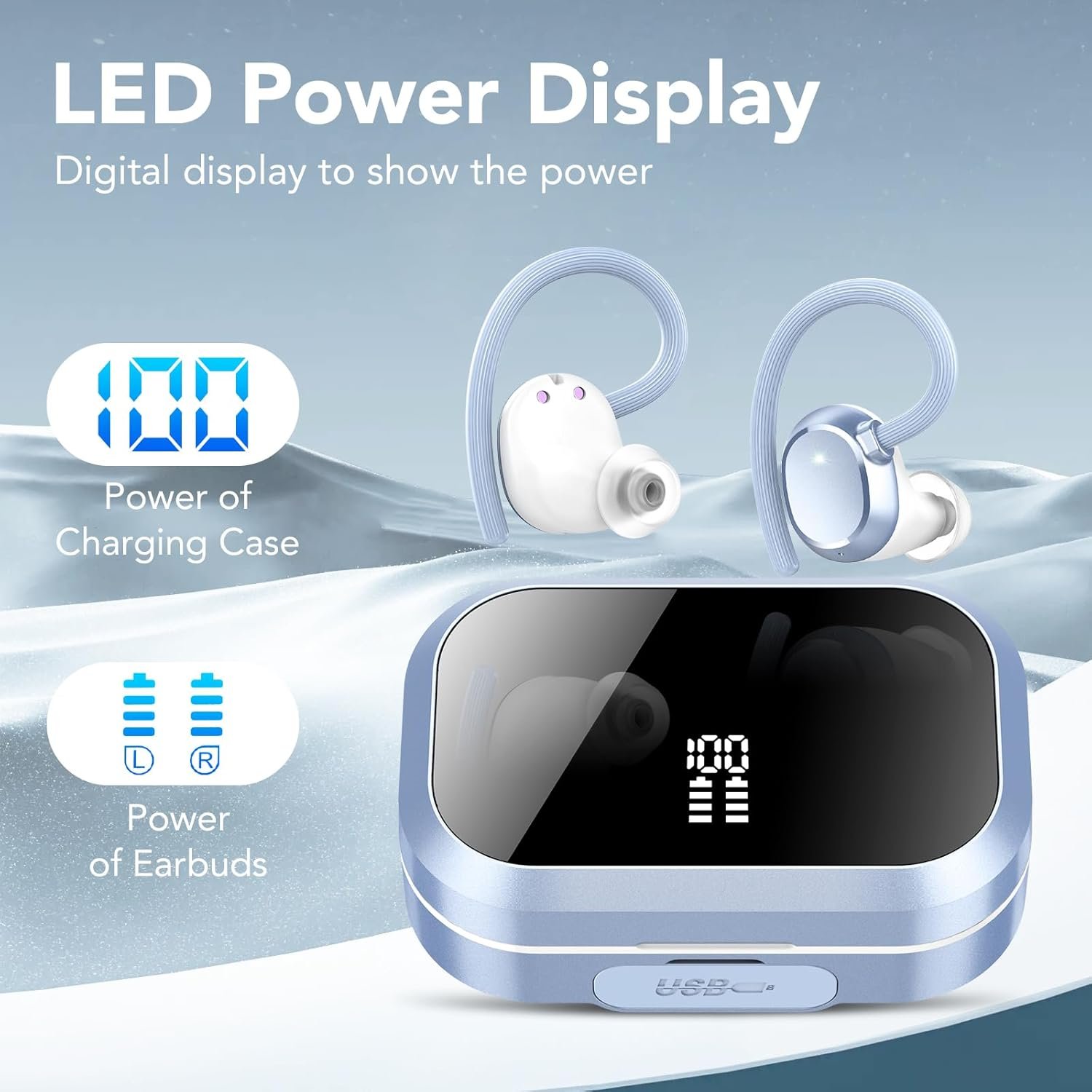 IPX7 Waterproof, Deep Bass 2.0 Bluetooth Earphones Wireless Headphones