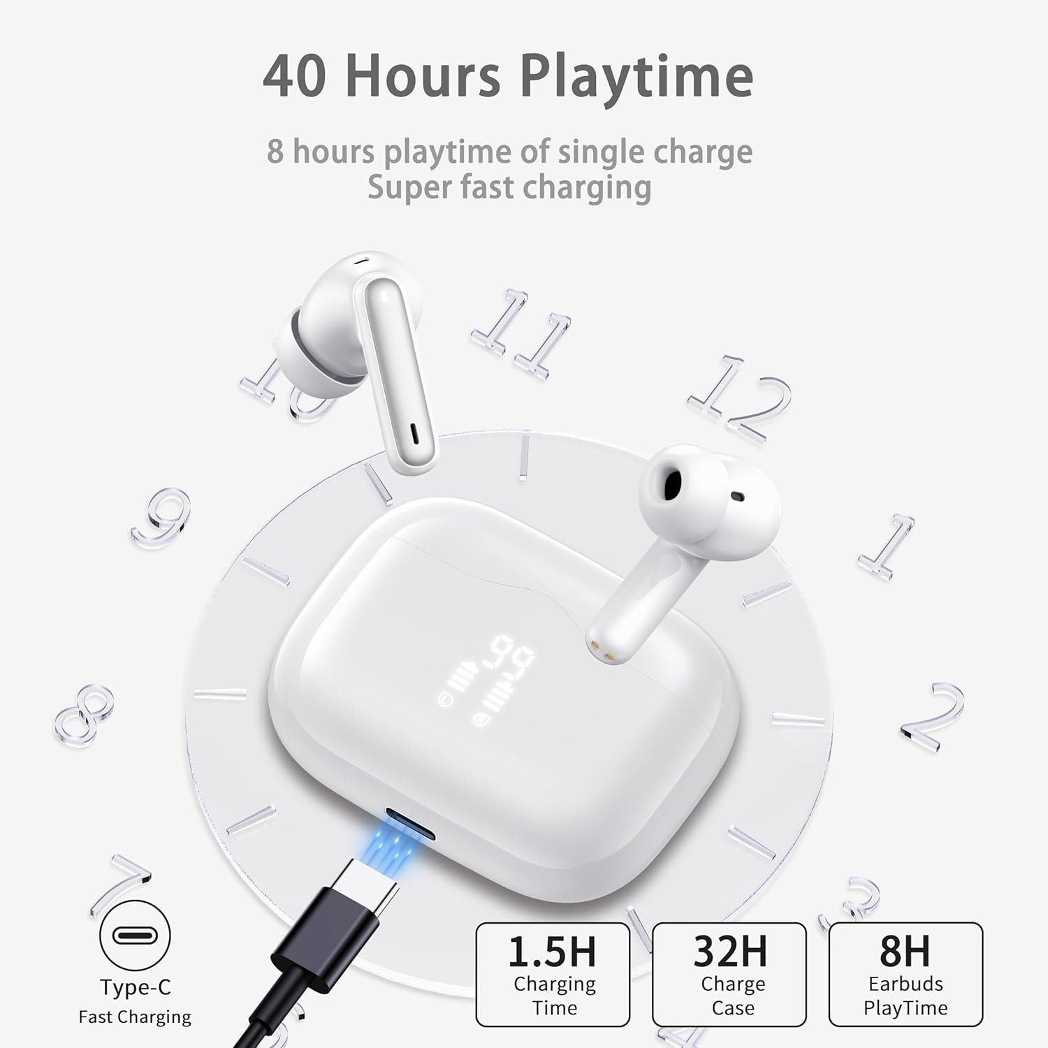 Wireless Bluetooth 5.4 In-ear Headphones