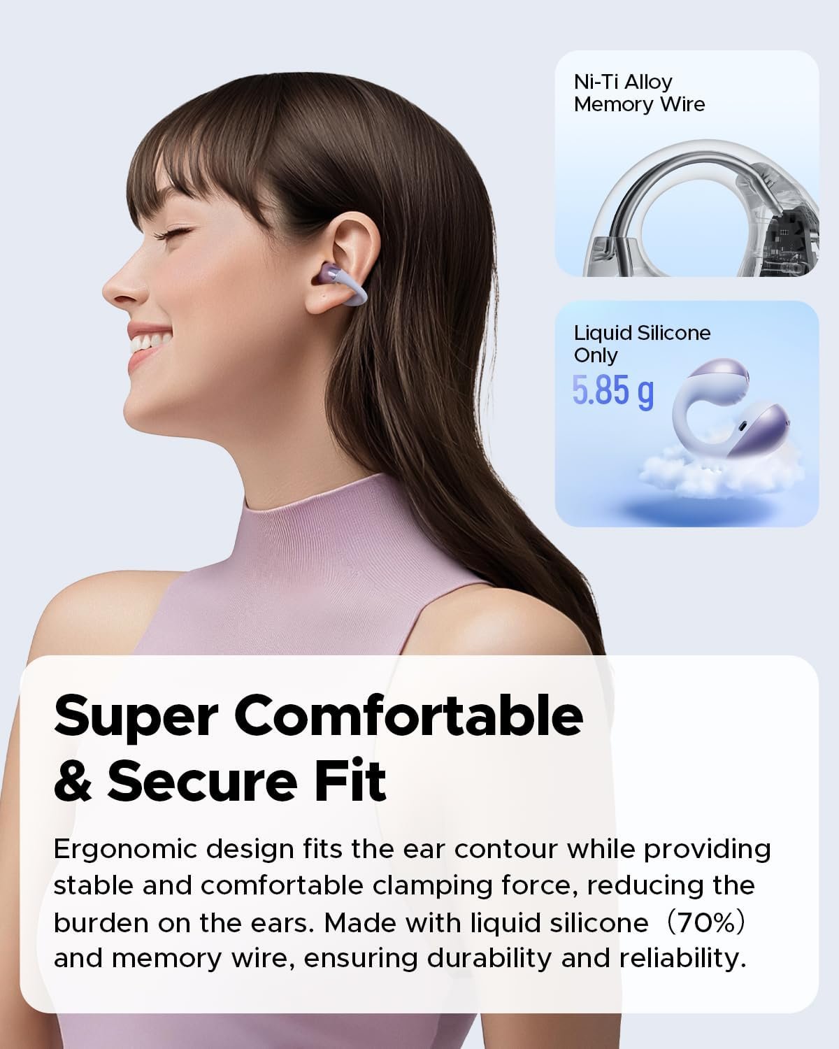Bluetooth 5.4 Open Ear Clip Wireless Headphones