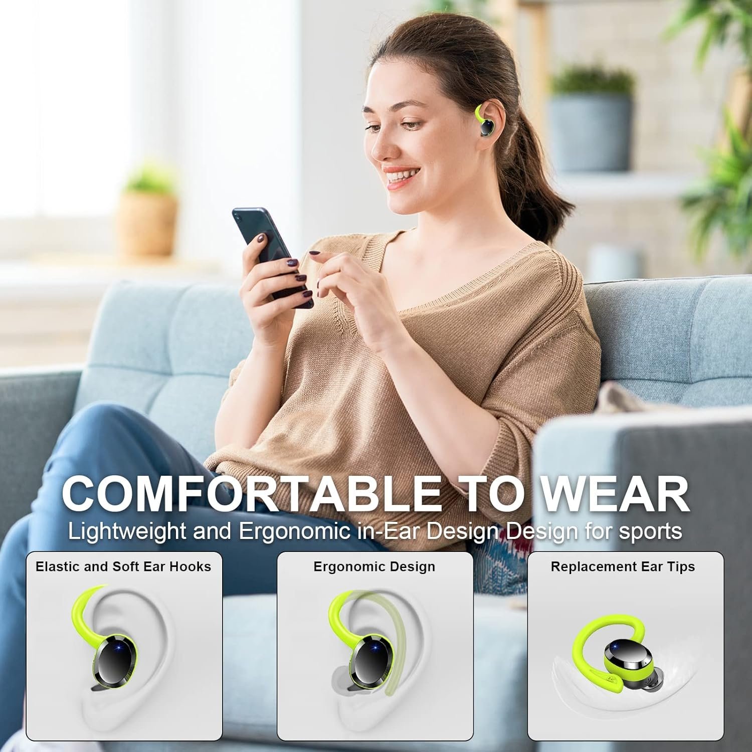 IP7 Waterproof with ENC Noise Cancelling Mic Bluetooth Earbuds