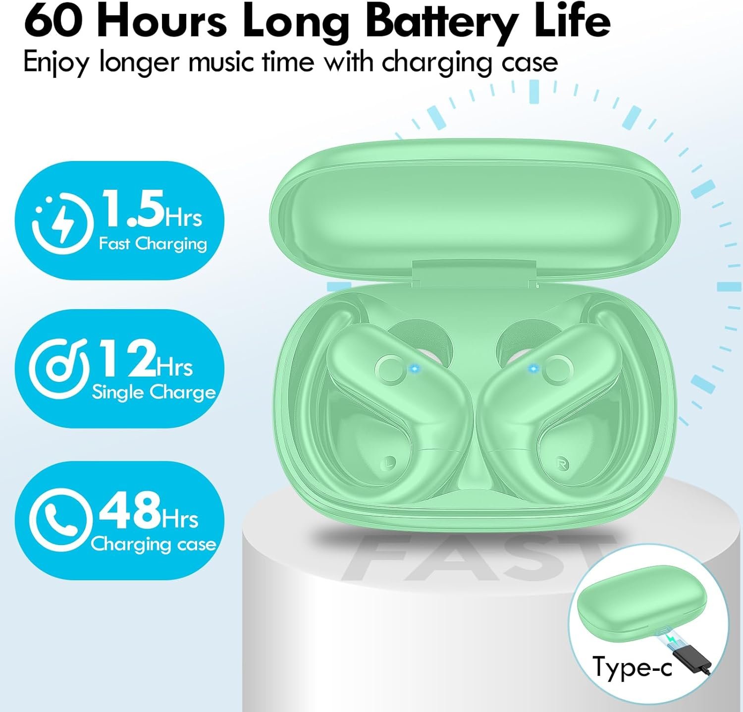 Wireless Bluetooth Over-Ear Headphones with Deep Bass