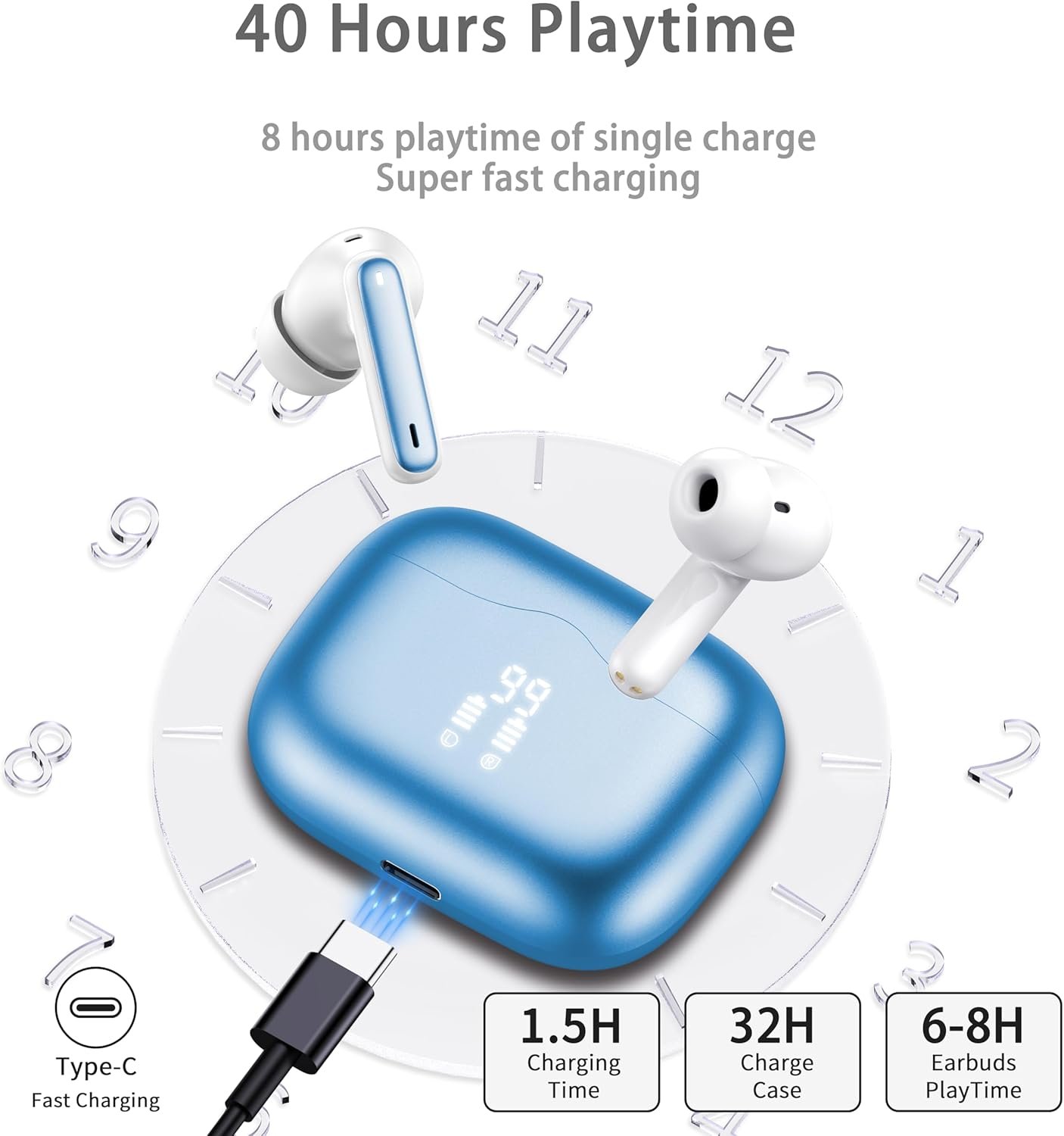 Wireless Bluetooth 5.4 In-ear Headphones