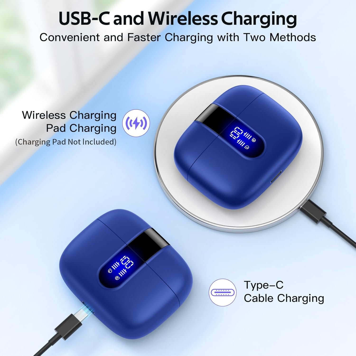 IPX5 Waterproof In-ear Wireless Bluetooth Headphones