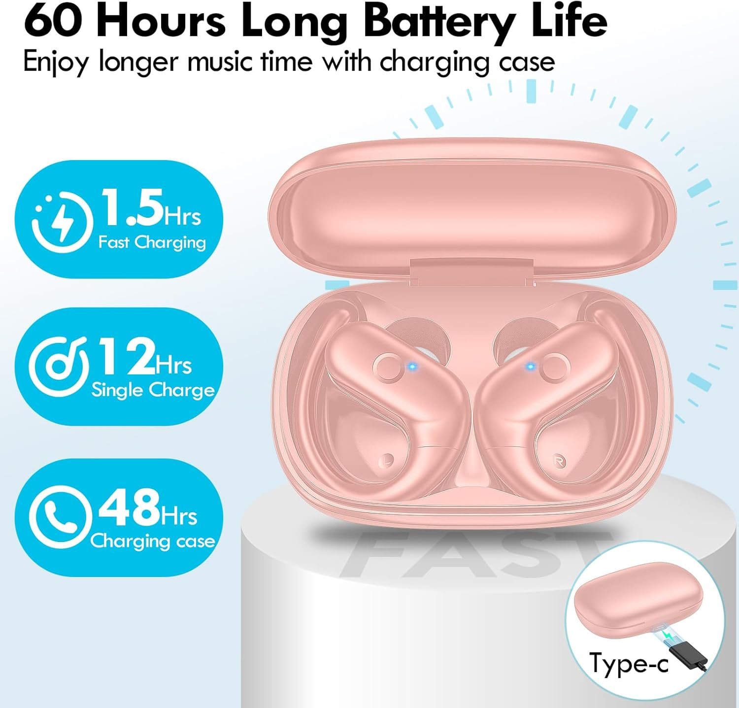 Wireless Bluetooth Over-Ear Headphones with Deep Bass