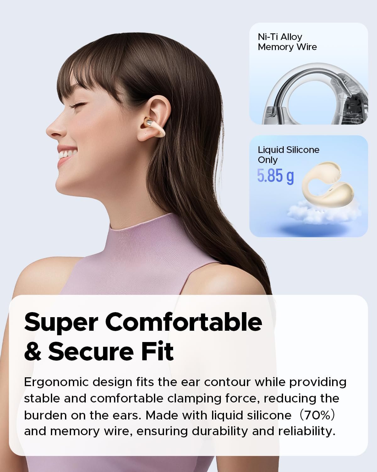 Bluetooth 5.4 Open Ear Clip Wireless Headphones