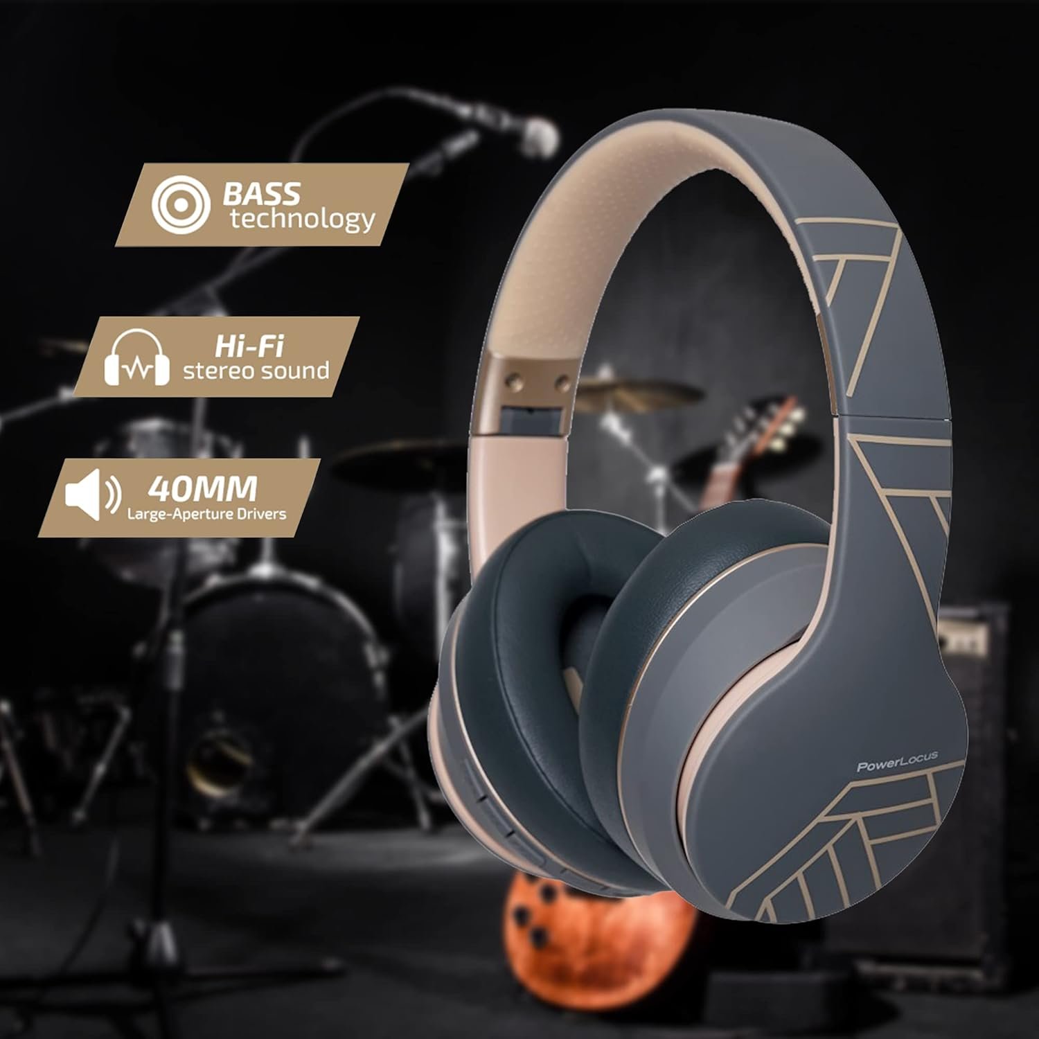 Foldable Wireless Bluetooth Over-Ear Headphones