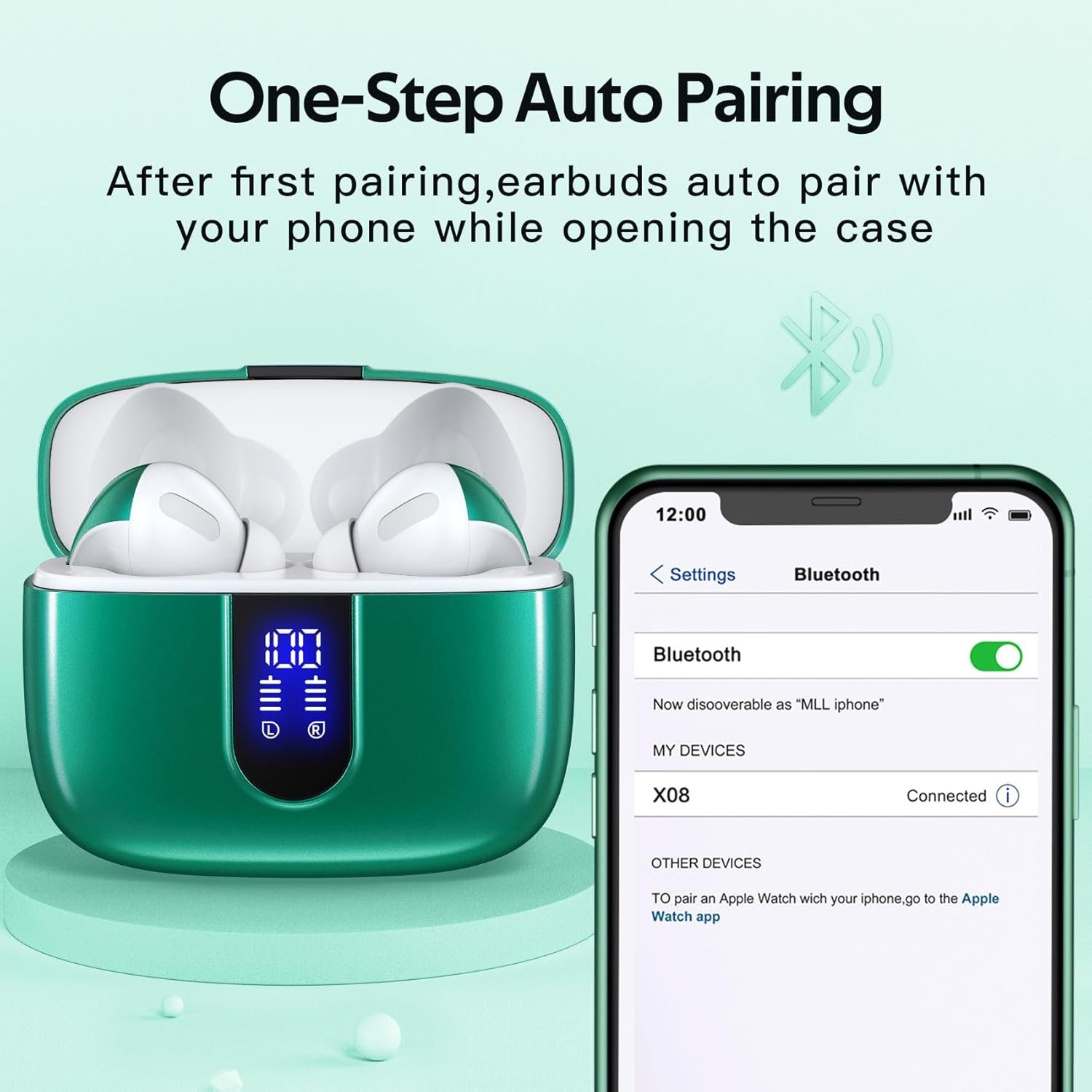 IPX5 Waterproof In-ear Wireless Bluetooth Headphones