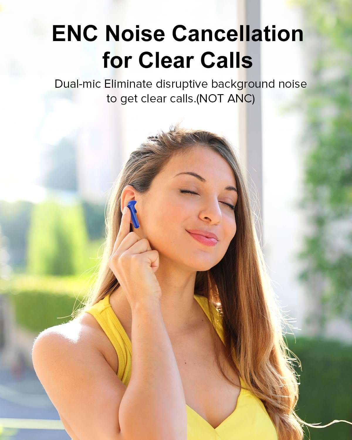 HiFi Stereo Call Noise Cancelling, IPX7 Waterproof Stereo In-Ear Headphones with LED Display