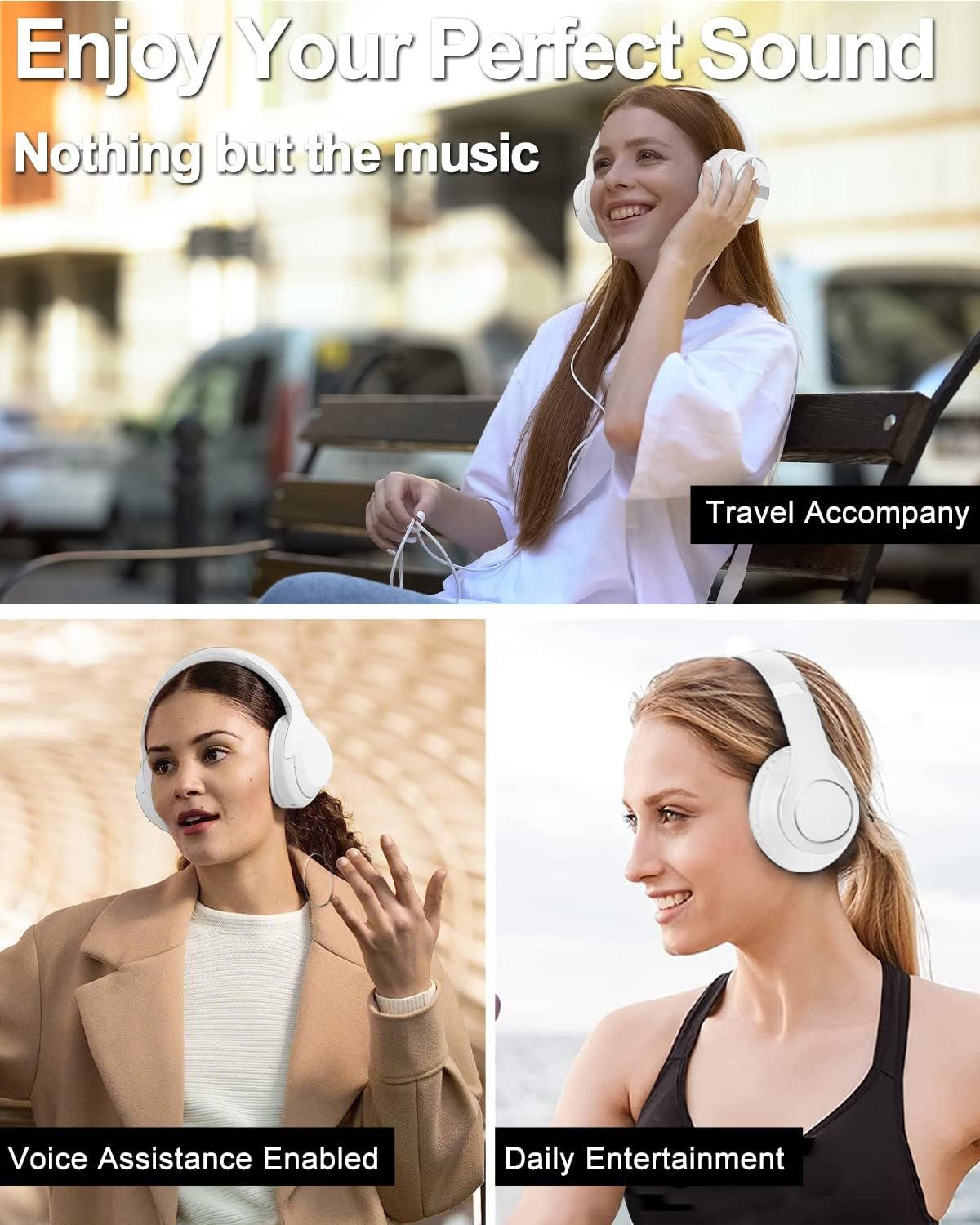 HiFi Stereo Wireless Bluetooth Headphones