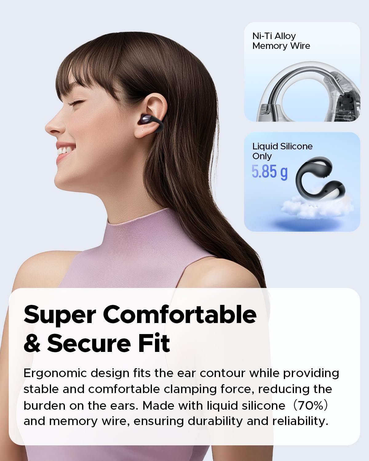 Bluetooth 5.4 Open Ear Clip Wireless Headphones