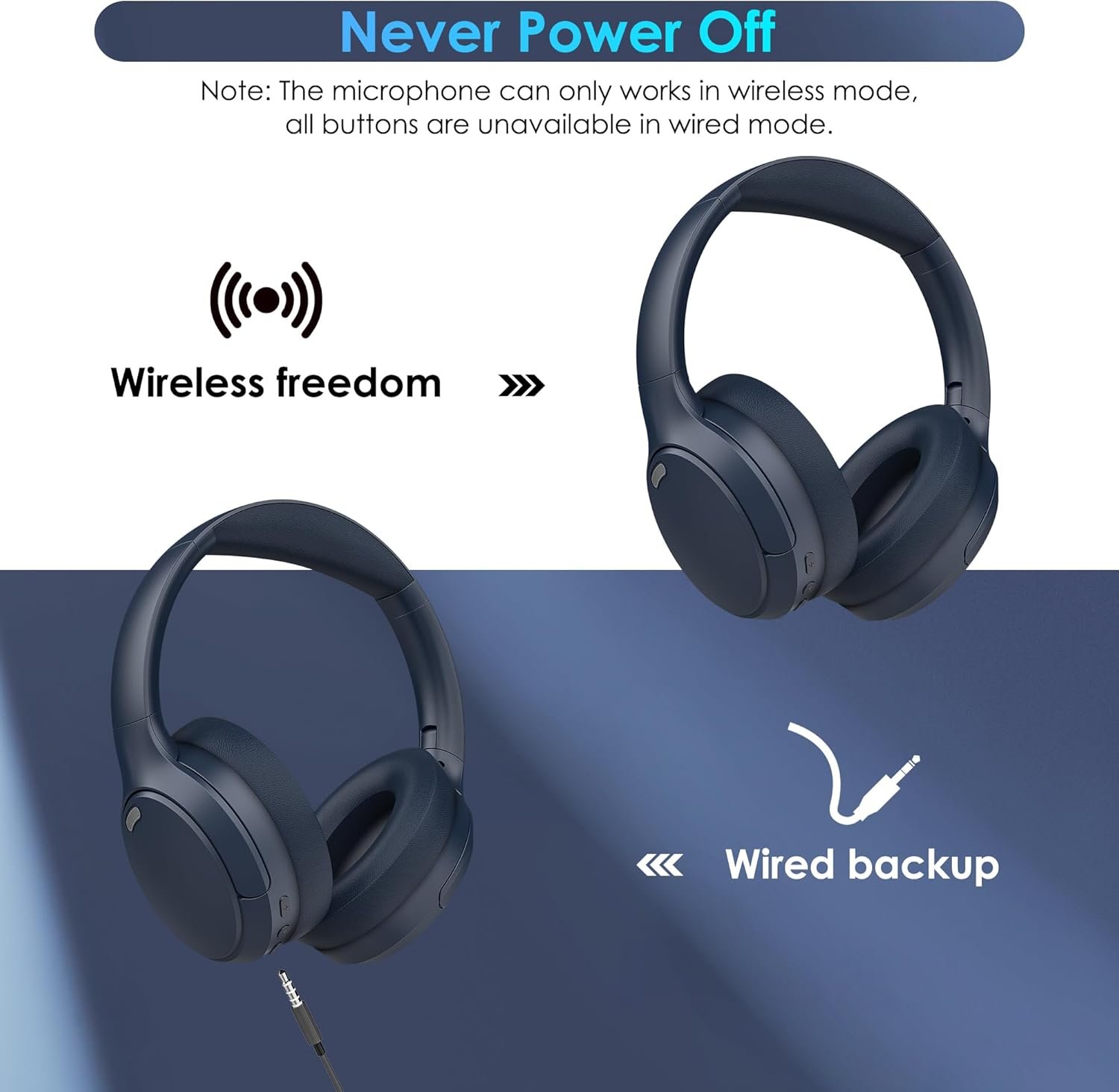 Foldable and lightweight Bluetooth 5.4 Headphones