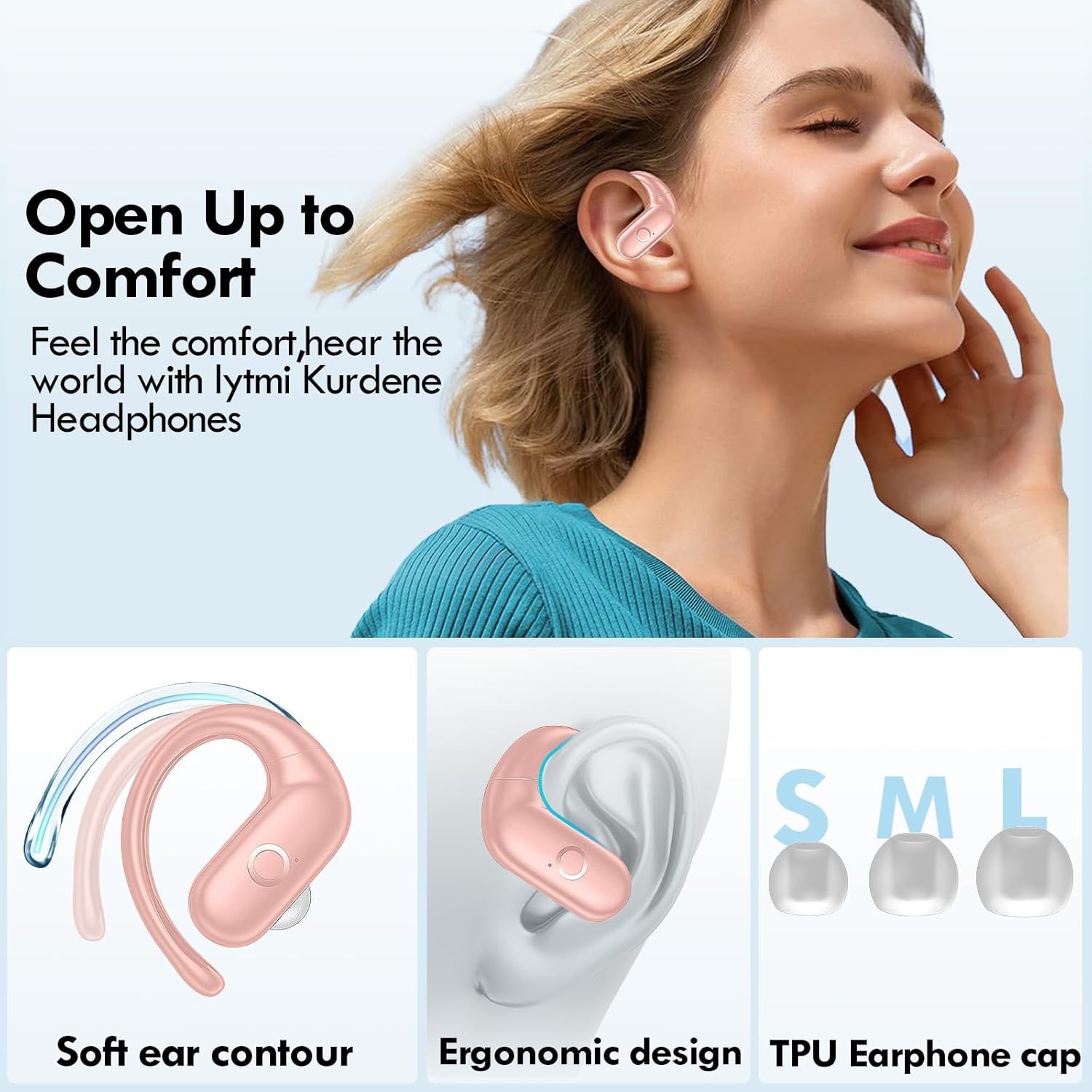 Wireless Bluetooth Over-Ear Headphones with Deep Bass