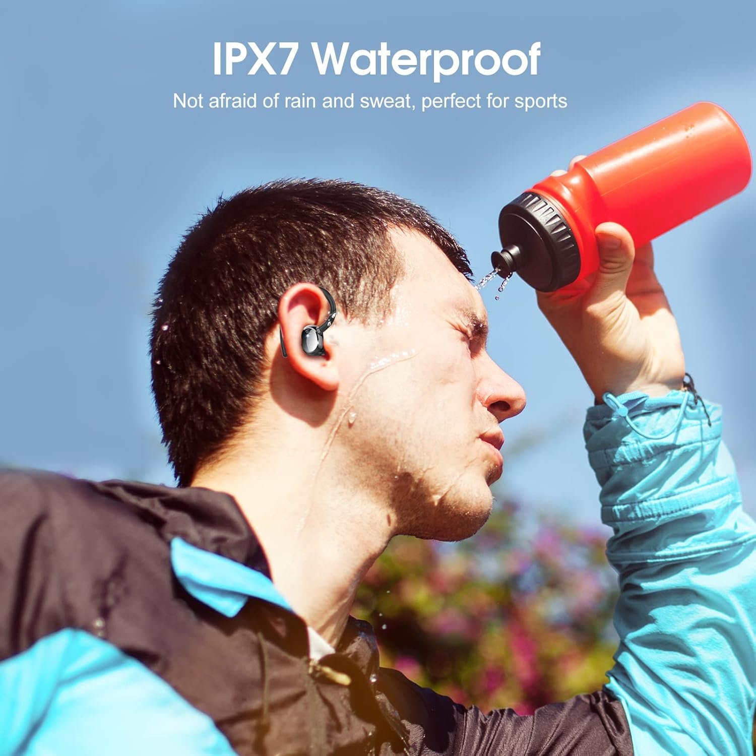 HiFi Stereo Bluetooth 5.3 In-ear Running Headphones with Earhook