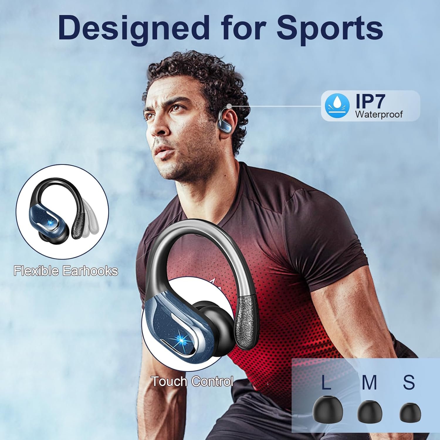 IP7 Waterproof with ENC Noise Cancelling Mic Bluetooth Earbuds