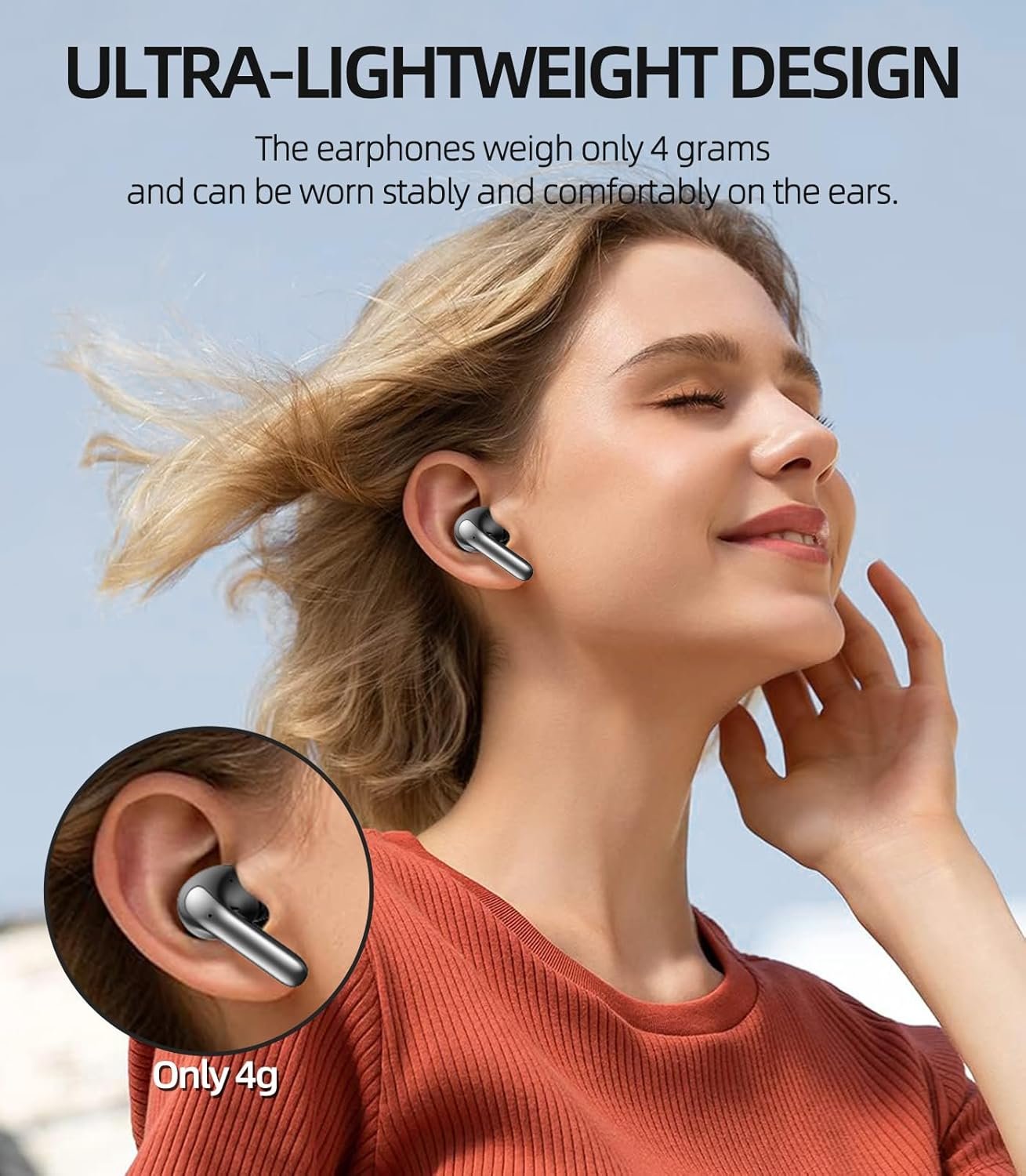 Bluetooth 5.3 Waterproof Wireless Earphones with LED Display Charging Case