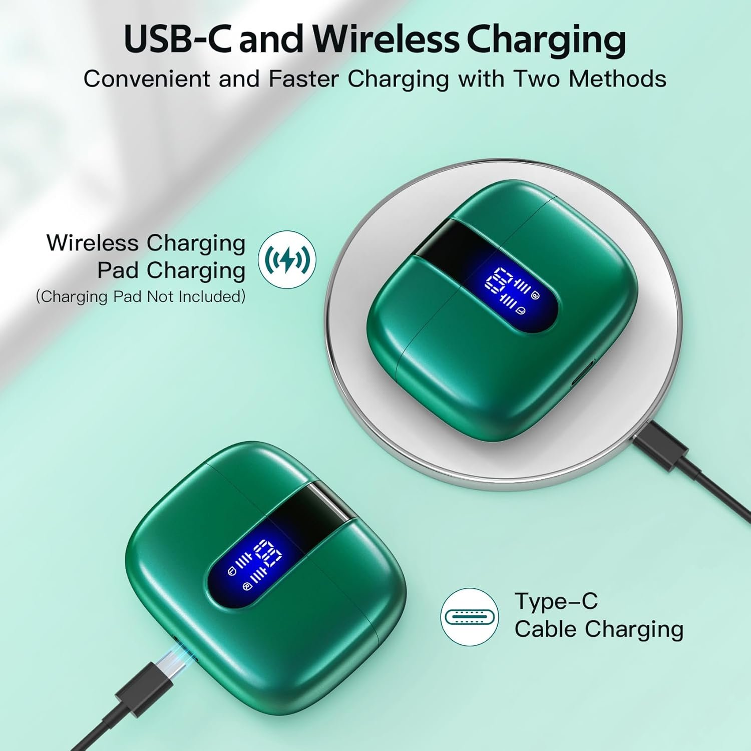 IPX5 Waterproof In-ear Wireless Bluetooth Headphones