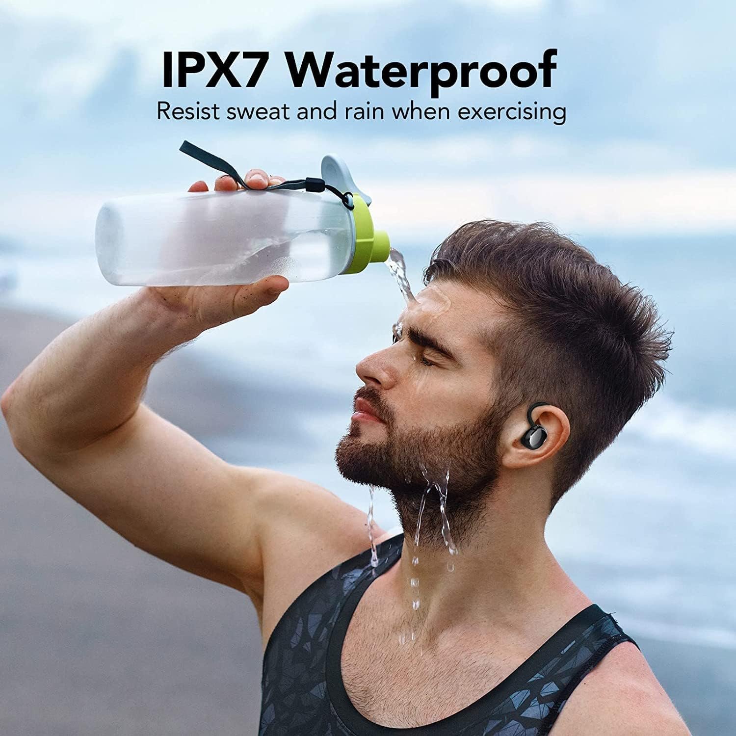 IPX7 Waterproof, Deep Bass 2.0 Bluetooth Earphones Wireless Headphones