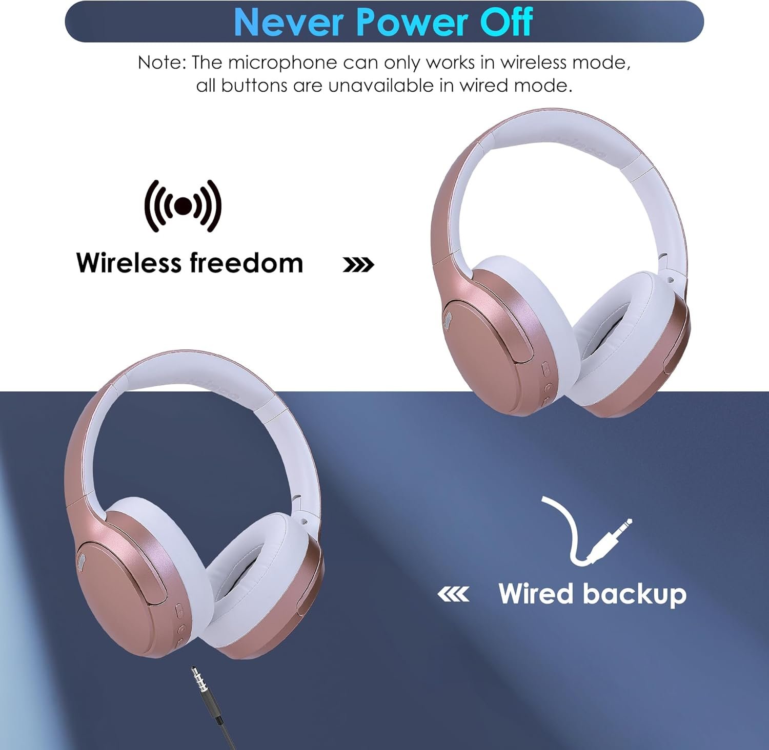 Foldable and lightweight Bluetooth 5.4 Headphones
