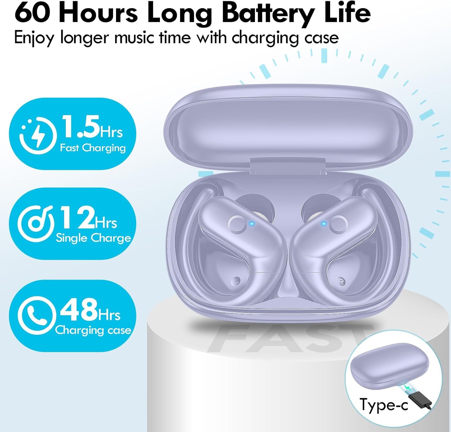 Wireless Bluetooth Over-Ear Headphones with Deep Bass