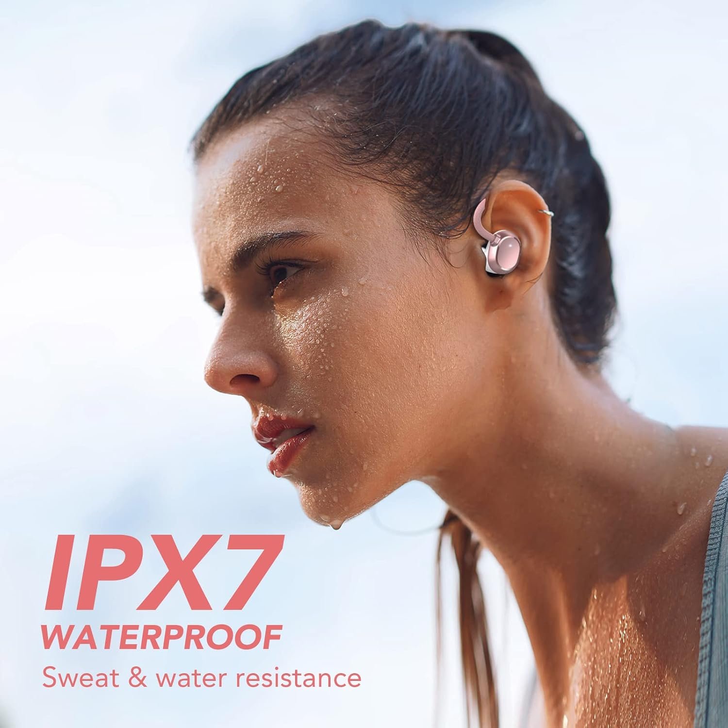 IPX7 Waterproof, Deep Bass 2.0 Bluetooth Earphones Wireless Headphones