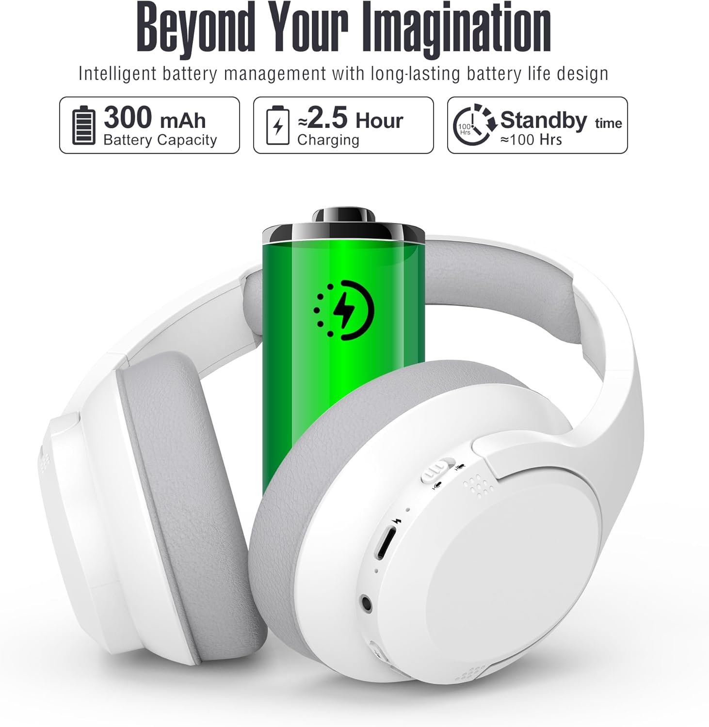 HiFi Stereo Bluetooth Wireless Over-Ear Headphones with Mic