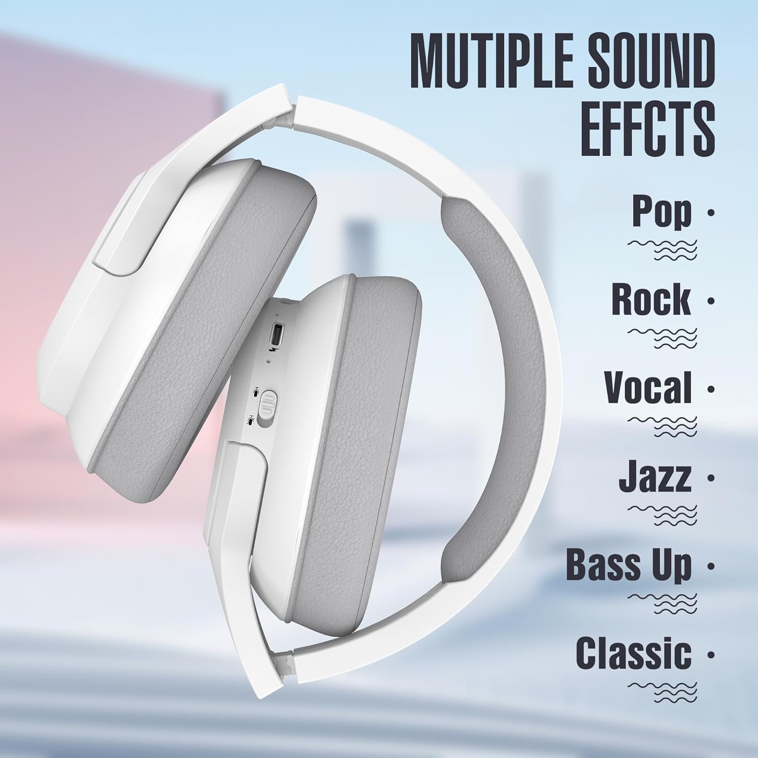 HiFi Stereo Bluetooth Wireless Over-Ear Headphones with Mic