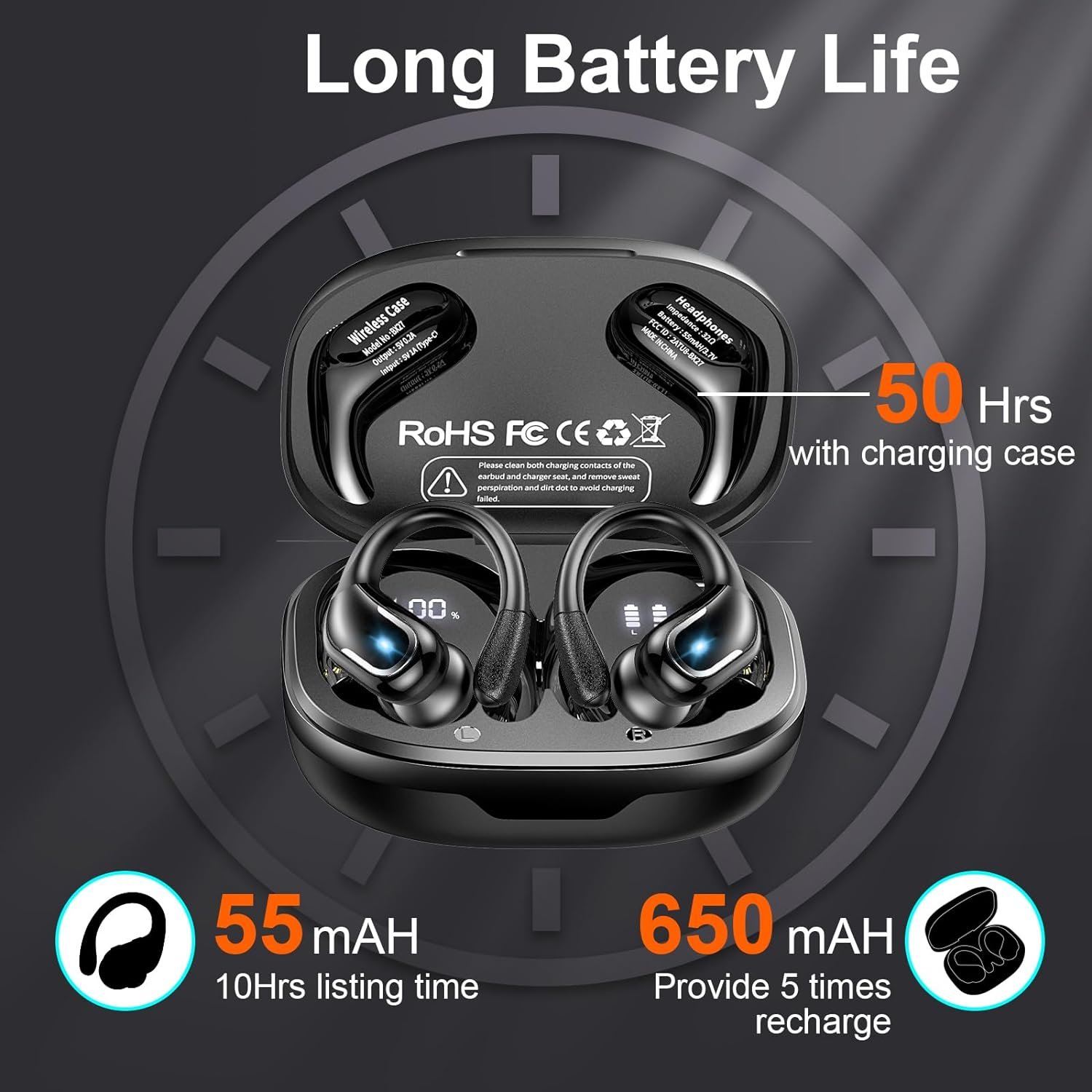 IP7 Waterproof with ENC Noise Cancelling Mic Bluetooth Earbuds