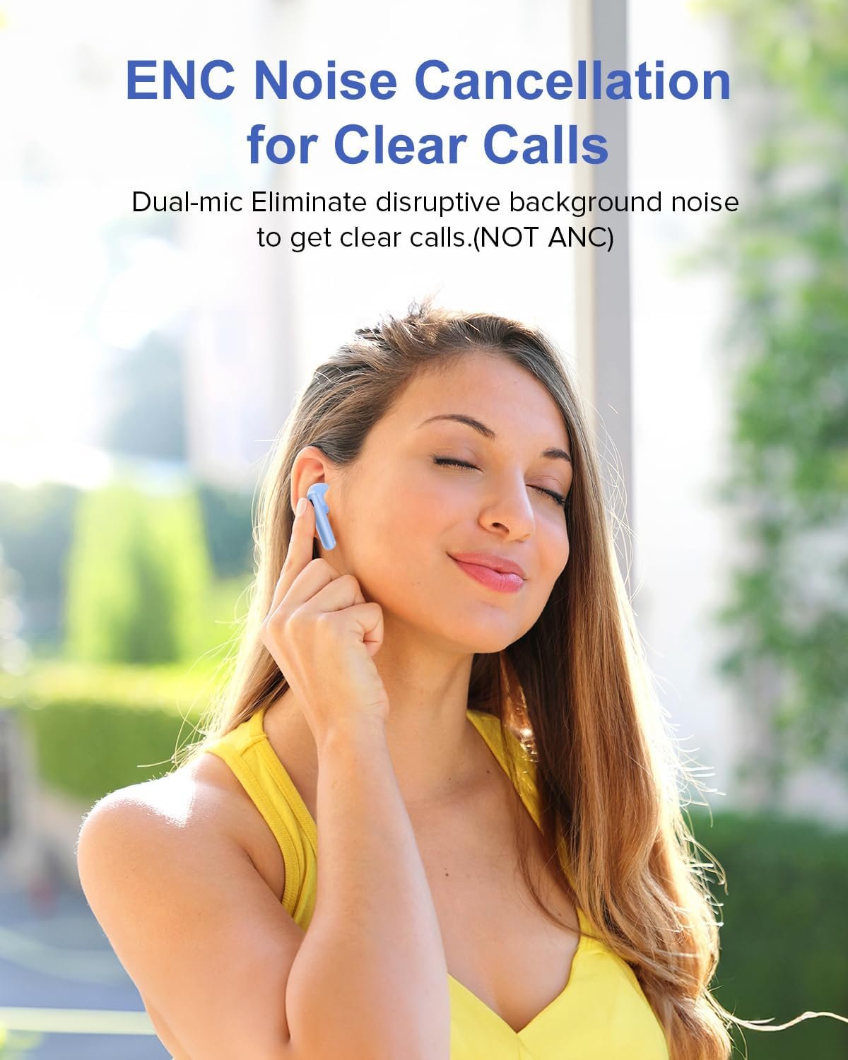 HiFi Stereo Call Noise Cancelling, IPX7 Waterproof Stereo In-Ear Headphones with LED Display